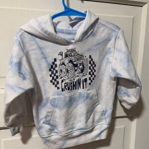 Garanimals Light Blue Tie-Dye 'Crushin It' Monster Truck Hoodie